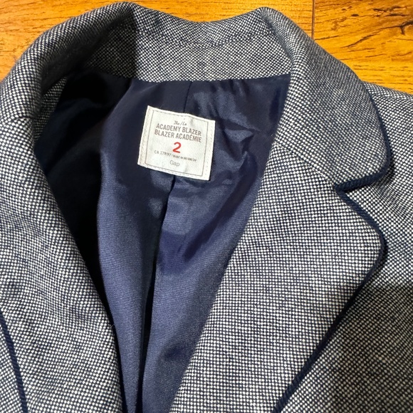 GAP Academy Blazer - Navy Uniform Blue - Wool Tweed like - Size 2 - Picture 5 of 6